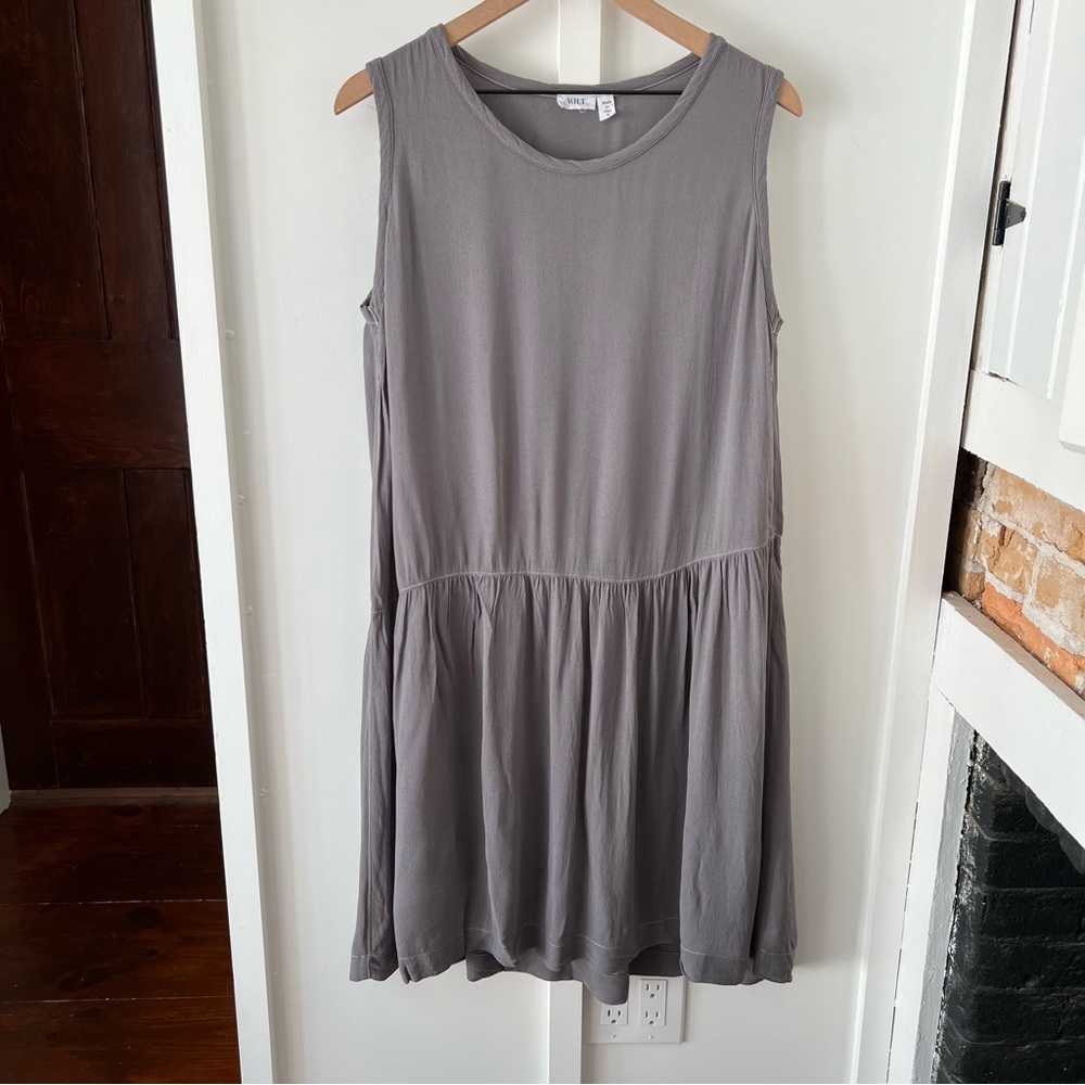 WILT grey drop waisted tank dress